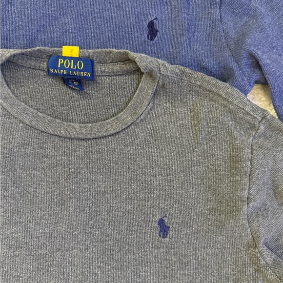 Ralph Lauren Blue & Gray Long Sleeve Tees - Picture 6 of 8